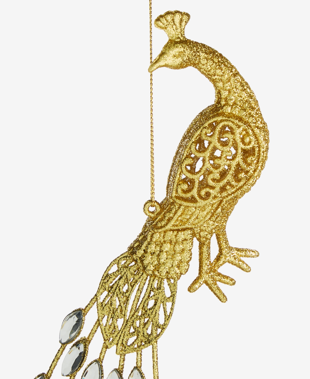 Holiday Lane Christmas Glitters Peacock Ornament, Macy's Exclusive In Transparent