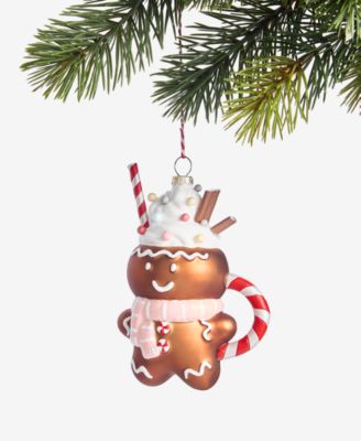 Holiday Lane - Gingerbread Village Hot Cocoa Gingerbread Man Ornament