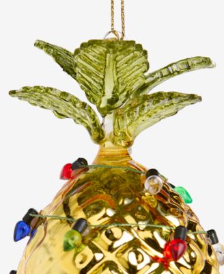 Hawaii Glass Decorated Pineapple Ornament, Macy's Exclusive