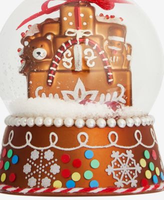 Gingerbread Village Glass Snow Globe Ornament, Macy's Exclusive