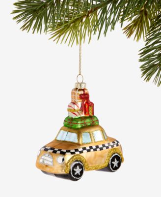 Holiday Lane - New York City Glass Gift-Top Taxi Ornament