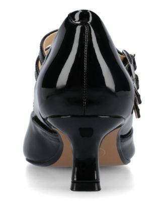 Women's Carnation Pointed Toe Mary Jane Pumps