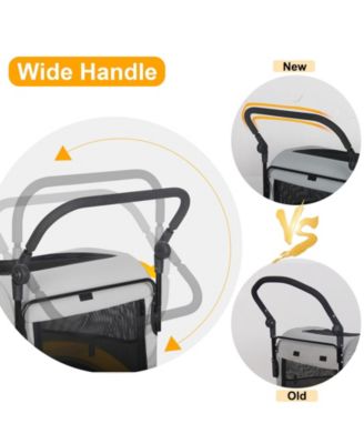  4 Wheel Foldable Dog Cat Travel Stroller