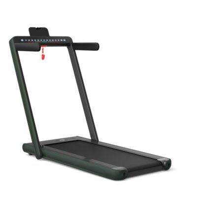 2-in-1 Electric Motorized Folding Treadmill with Dual Display, Speaker & Compact Design for Home Workouts