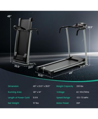 Folding Electric Treadmill with LED Display – Compact Design for Easy Storage and Fitness