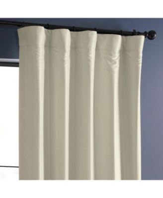 Off White Vintage Textured Faux Dupioni Silk Curtain