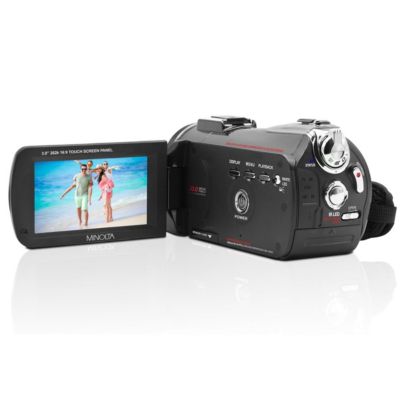 MN4K40NV 4K Ultra HD 30MP 3" Touchscreen Night Vision Camcorder with LED Light, Black