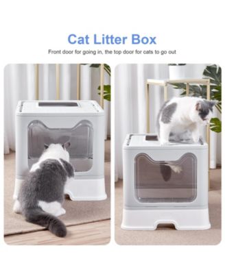 Portable Foldable Cat Litter Box Pet Litter Boxes Toilet