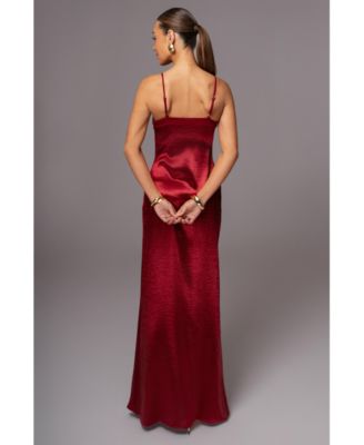 Women's Surreal Satin Maxi Dress