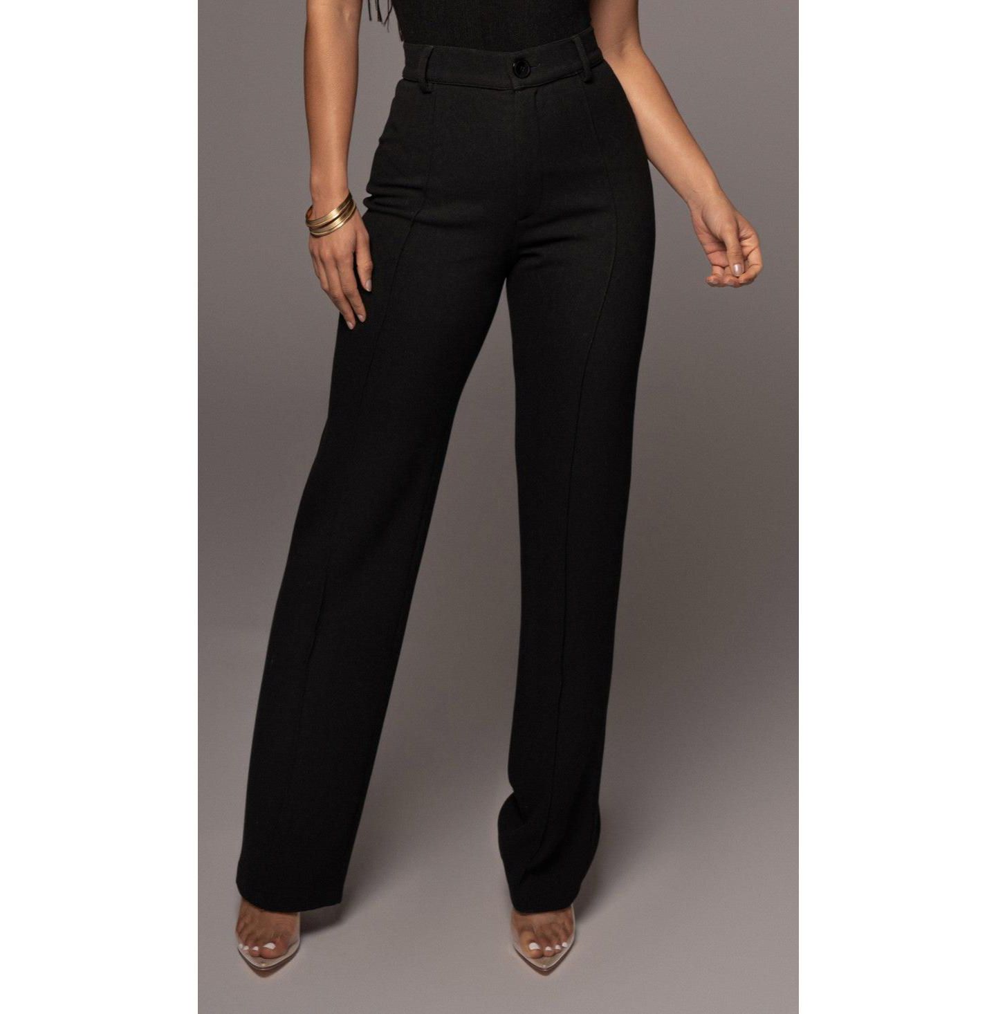 Женские брюки JLUXLABEL Arlette Trousers, цвет: Чёрный — фото 1