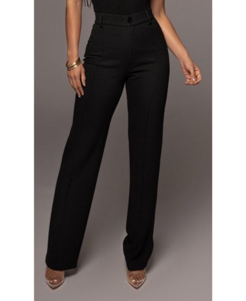 Женские брюки JLUXLABEL Arlette Trousers, цвет: Чёрный