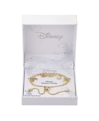 Crystal and Mother of Pearl Lilo Stitch Summer Bolo Bracelet