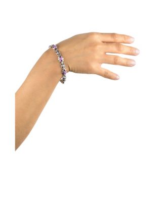 Sterling Silver Phosphosiderite Concha Link Bracelet, Size Large