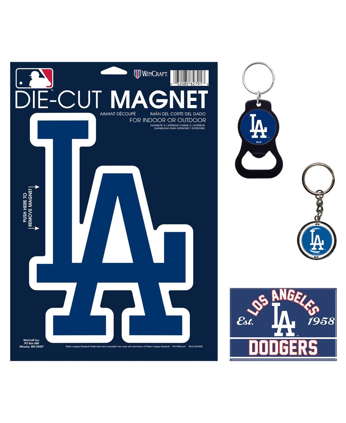 WINCRAFT LOS ANGELES DODGERS KEY RINGS AND MAGNETS SET, 4-PACK 