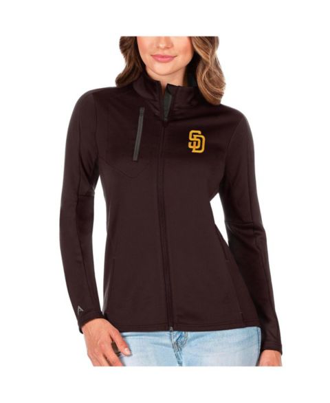 Женские куртки Antigua Women's Brown/Charcoal San Diego Padres Generation Full-Zip Jacket