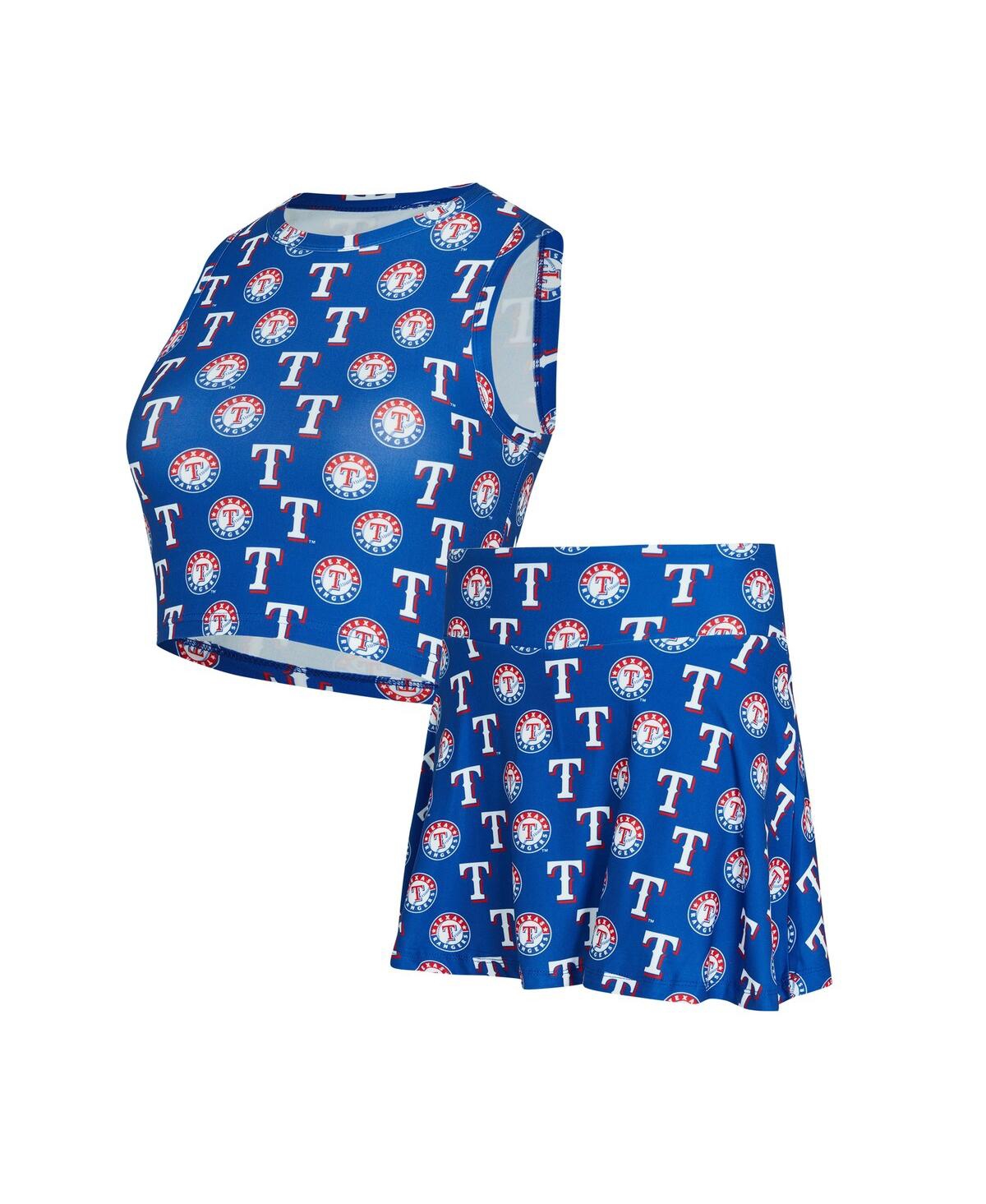 Women's Royal Texas Rangers Knit Tank Top and Skort Set - Royal
