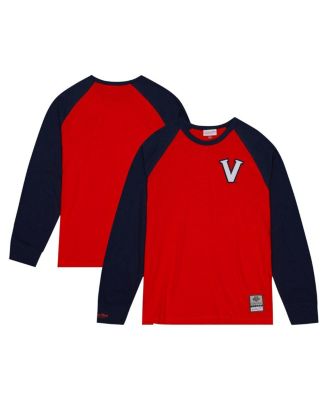 Mitchell & Ness - Men's Orange Virginia Cavaliers Legendary Slub Raglan Long Sleeve T-Shirt