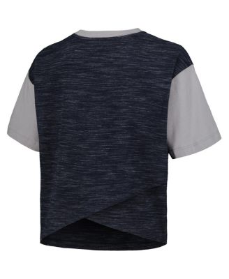 Women's by New Era Navy St. Louis City SC Athletic Cross Back Cropped T-Shirt