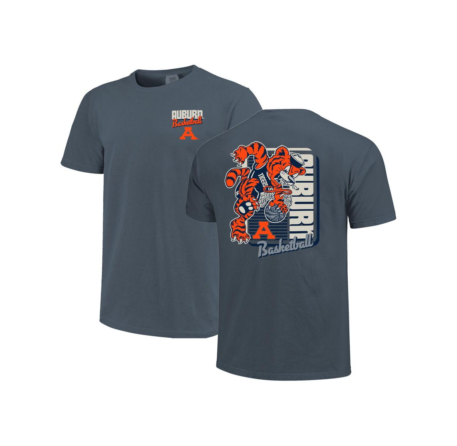 Men's Navy Auburn Tigers Comfort Colors Mascot Dunk T-Shirt