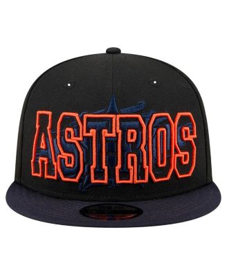 Men's Black Houston Astros Splatter 9FIFTY Snapback Hat