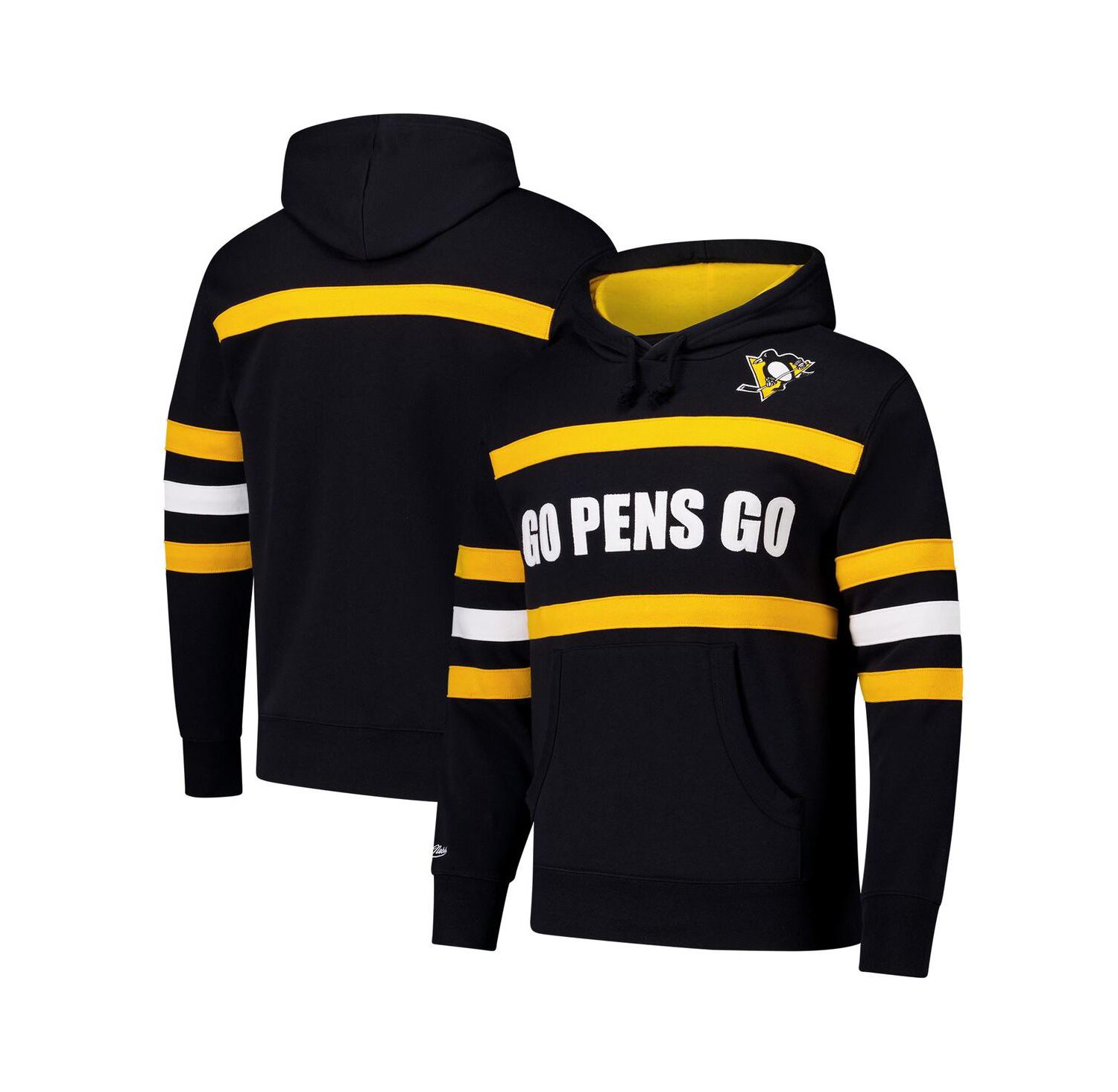 Men's Black Pittsburgh Penguins Head Coach Slogan Pullover Hoodie