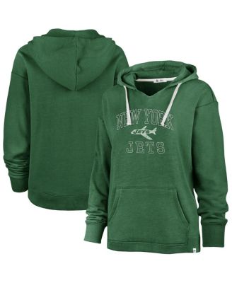 '47 Brand - Women's Kelly Green New York Jets Plus Size Clarity Kennedy Pullover Hoodie