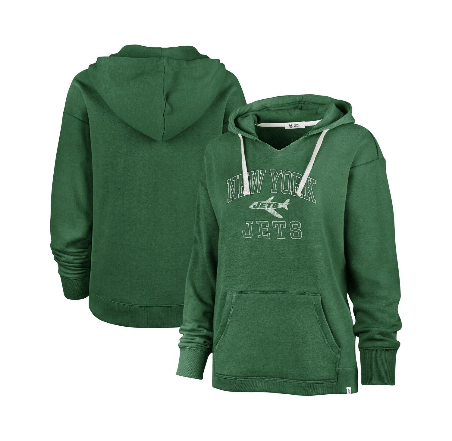 Women's Kelly Green New York Jets Plus Size Clarity Kennedy Pullover Hoodie