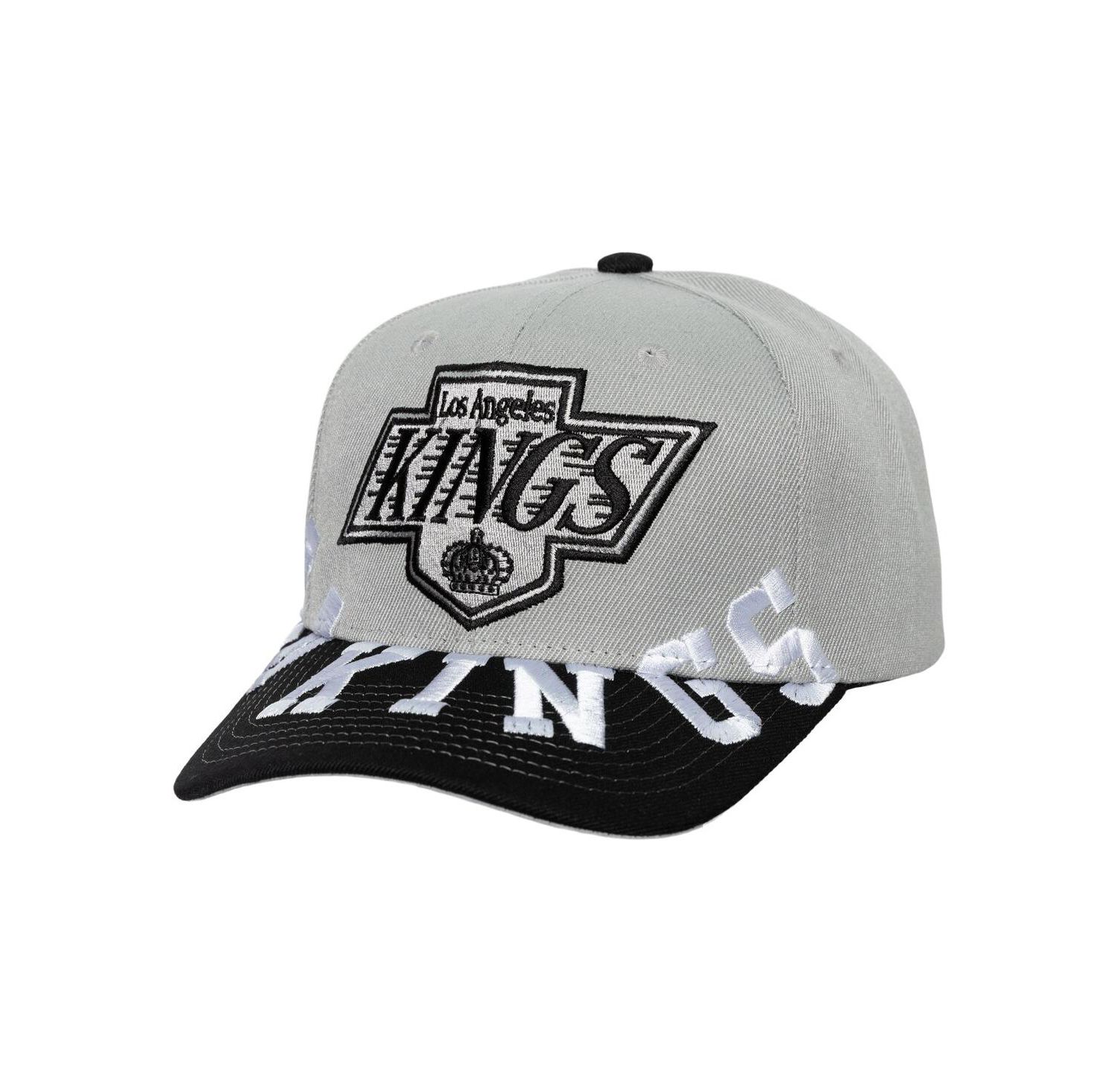 Men's Gray/Black Los Angeles Kings Underarch Two-Tone Pro Crown Snapback Hat