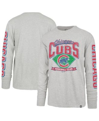'47 Brand - Men's Gray Chicago Cubs Fair Ball Franklin Long Sleeve T-Shirt