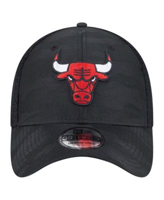 Men's Black Chicago Bulls Subtle Camo 39THIRTY Flex Hat