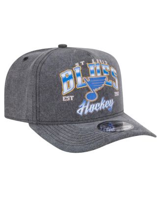 Men's Charcoal St. Louis Blues Throwback Washed A-Frame Pre-Curved 9FIFTY Snapback Hat