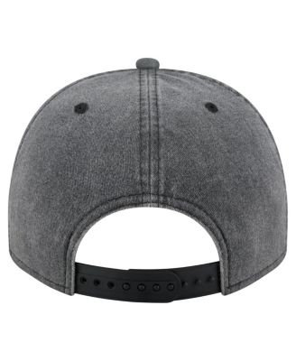 Men's Charcoal Chicago Blackhawks Throwback Washed A-Frame Pre-Curved 9FIFTY Snapback Hat