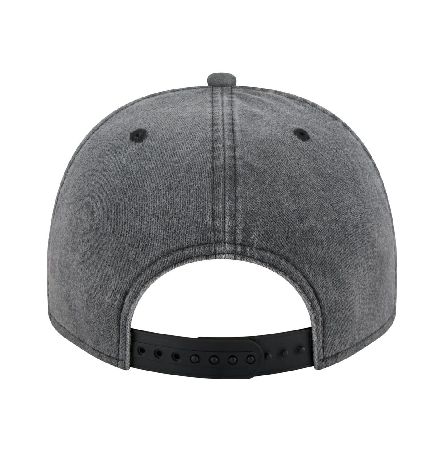 Мужская кепка New Era Charcoal Chicago Blackhawks Throwback Washed A-Frame Pre-Curved 9FIFTY Snapback Hat — фото 4