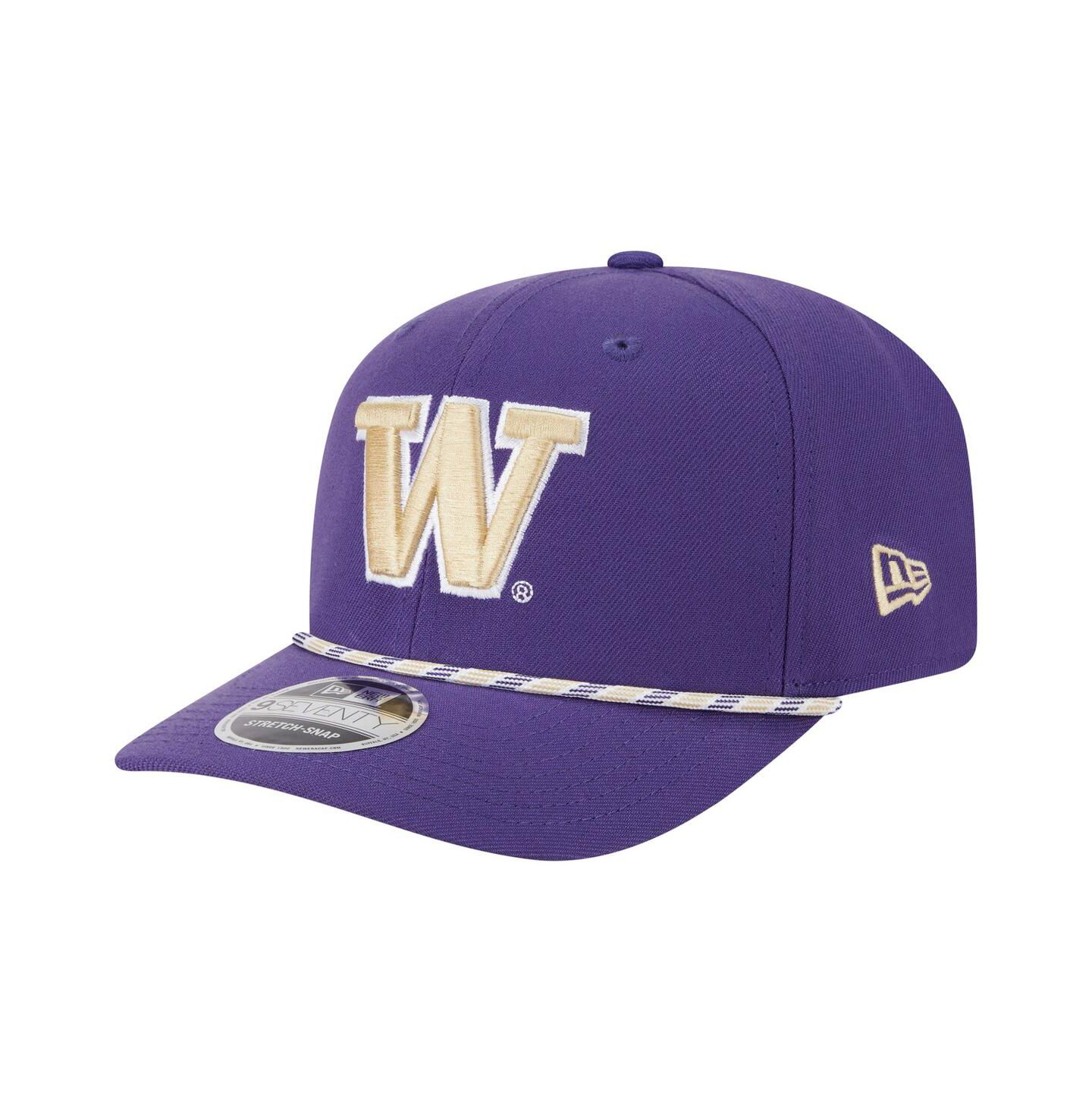 Мужской головной убор New Era Purple Washington Huskies Game Day Multi-Rope 9SEVENTY Stretch-Snap Hat — фото 1