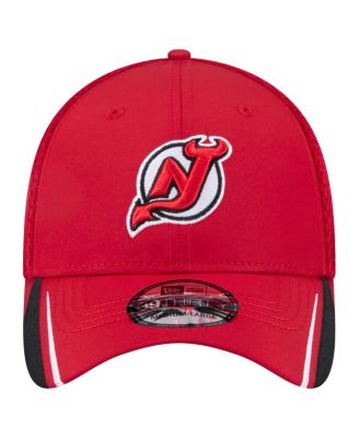 Men's Red New Jersey Devils Linear Featherweight 39THIRTY Flex Hat