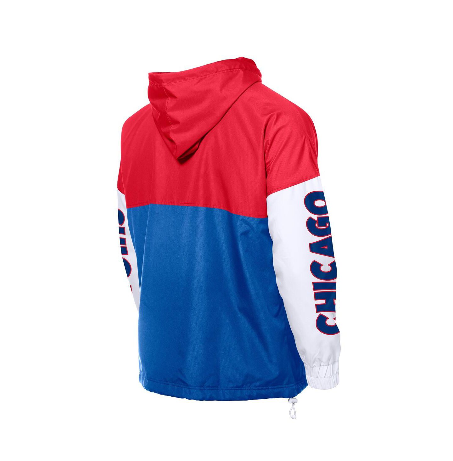 Мужские худи New Era Royal/Red Chicago Cubs Color Block Full-Zip Windbreaker Jacket — фото 3