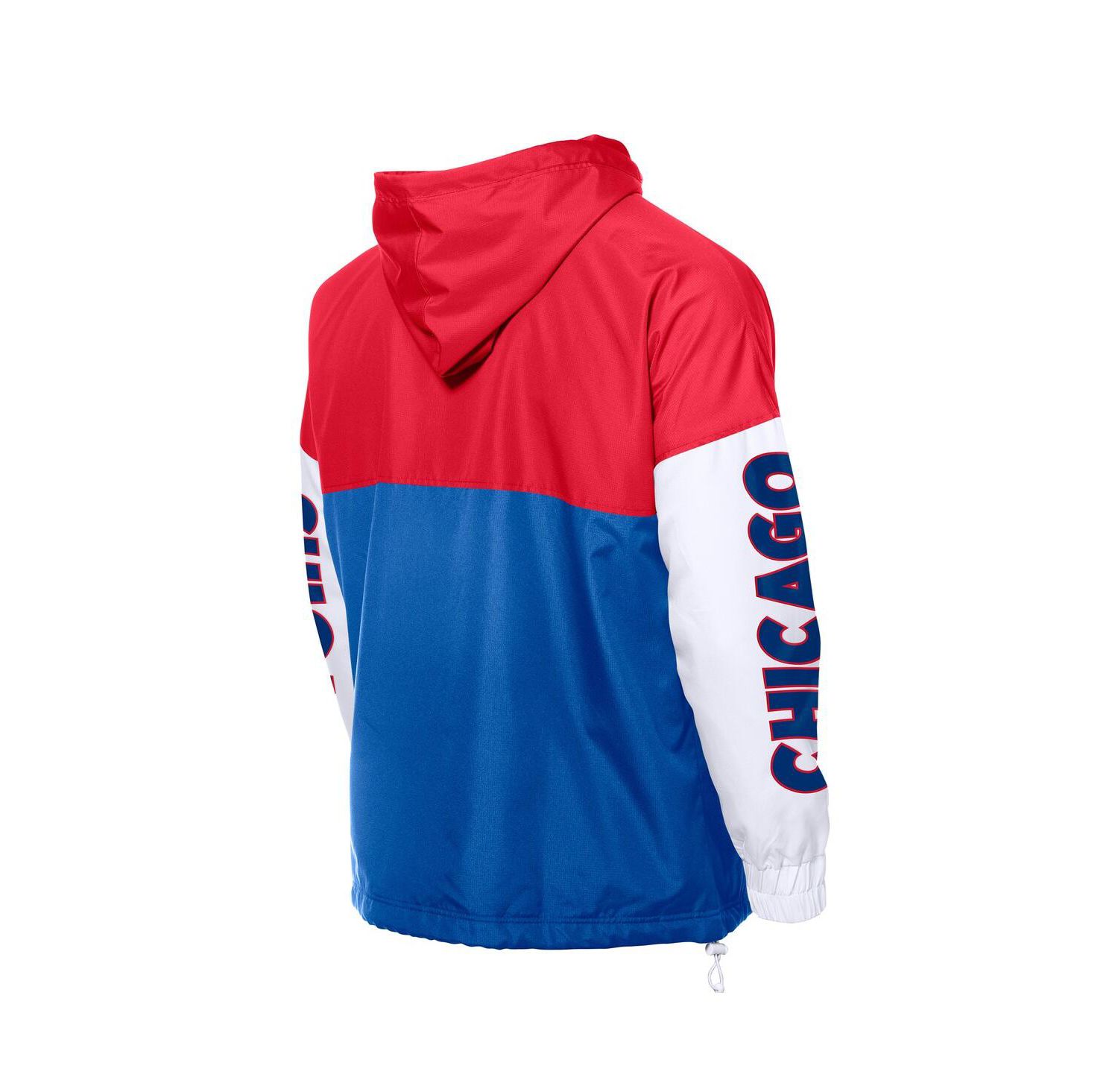 Men's Royal/Red Chicago Cubs Color Block Full-Zip Hoodie Windbreaker Jacket