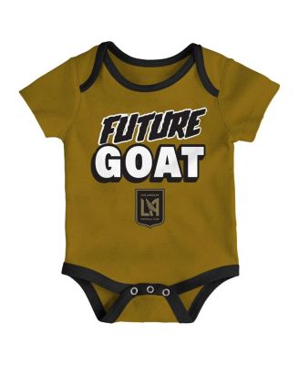 Newborn Black/Heather Gray/Gold LAFC Loyal Buddies Bodysuit 3-Pack