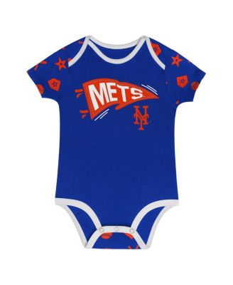 Baby Boys and Girls 2-Piece Blue New York Mets On Deck Diaper Cover Set