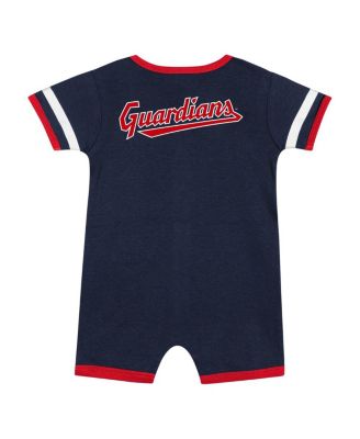 Baby Boys and Girls 2-Piece Navy Cleveland Guardians Double Hit Coverall Set