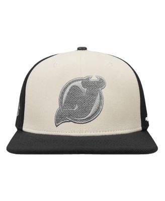 Men's Cream/Black New Jersey Devils French Terry Snapback Hat
