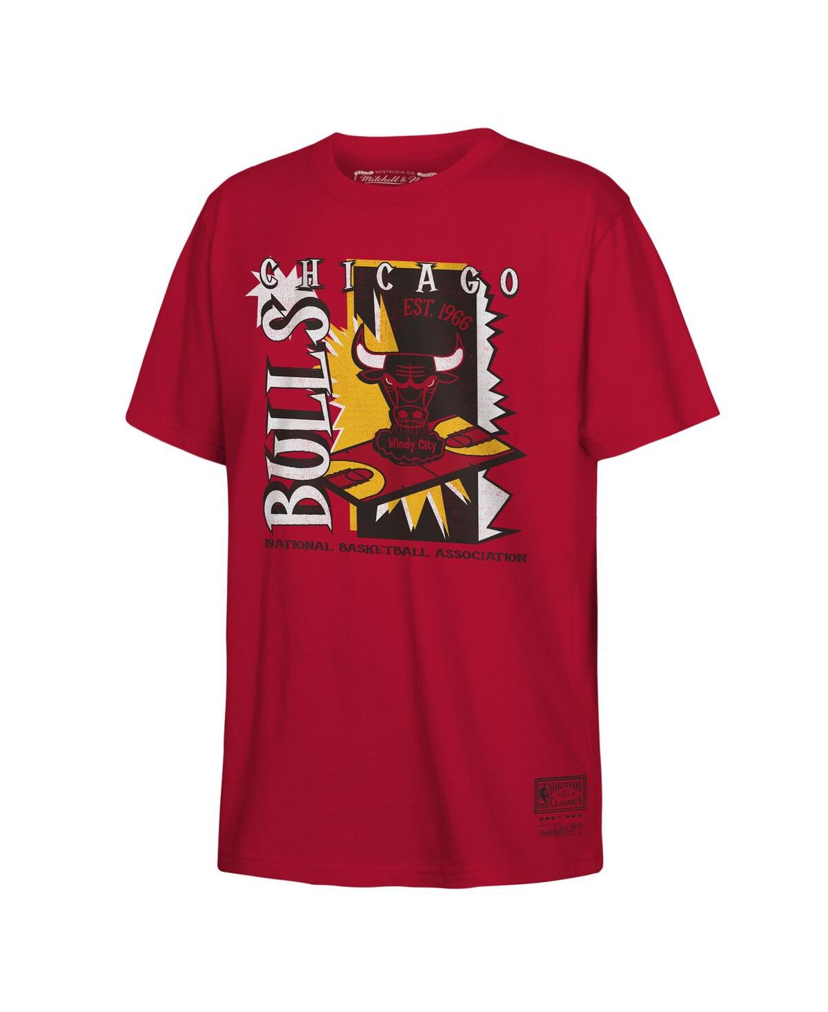 Mitchell & Ness Youth  Red Chicago Bulls Retro '90s Poster T-shirt