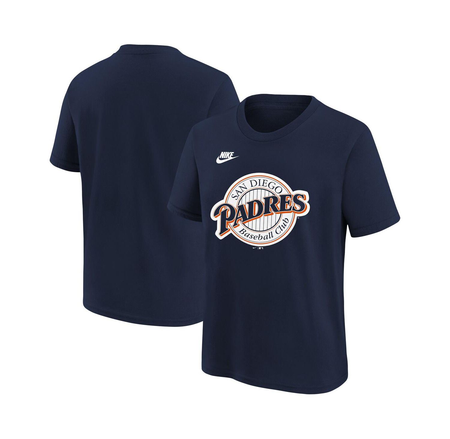 Big Boys and Girls Navy San Diego Padres Team Logo T-Shirt