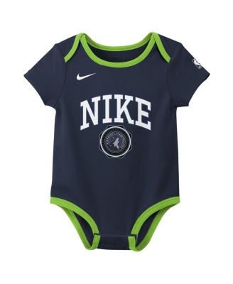 Newborn Navy/Black&nbsp;Minnesota Timberwolves Just Do It Bodysuit Set 2-Pack