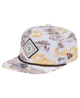 New Era - Men's White San Diego Padres Printed Island Golfer Snapback Hat