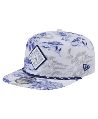 New Era - Men's White Los Angeles Dodgers Printed Island Golfer Snapback Hat
