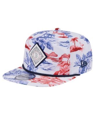 New Era - Men's White Boston Red Sox Printed Island Golfer Snapback Hat