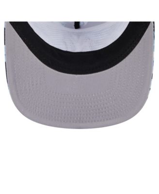 Men's Navy New York Yankees Adventure Pattern Golfer Trucker Snapback Hat