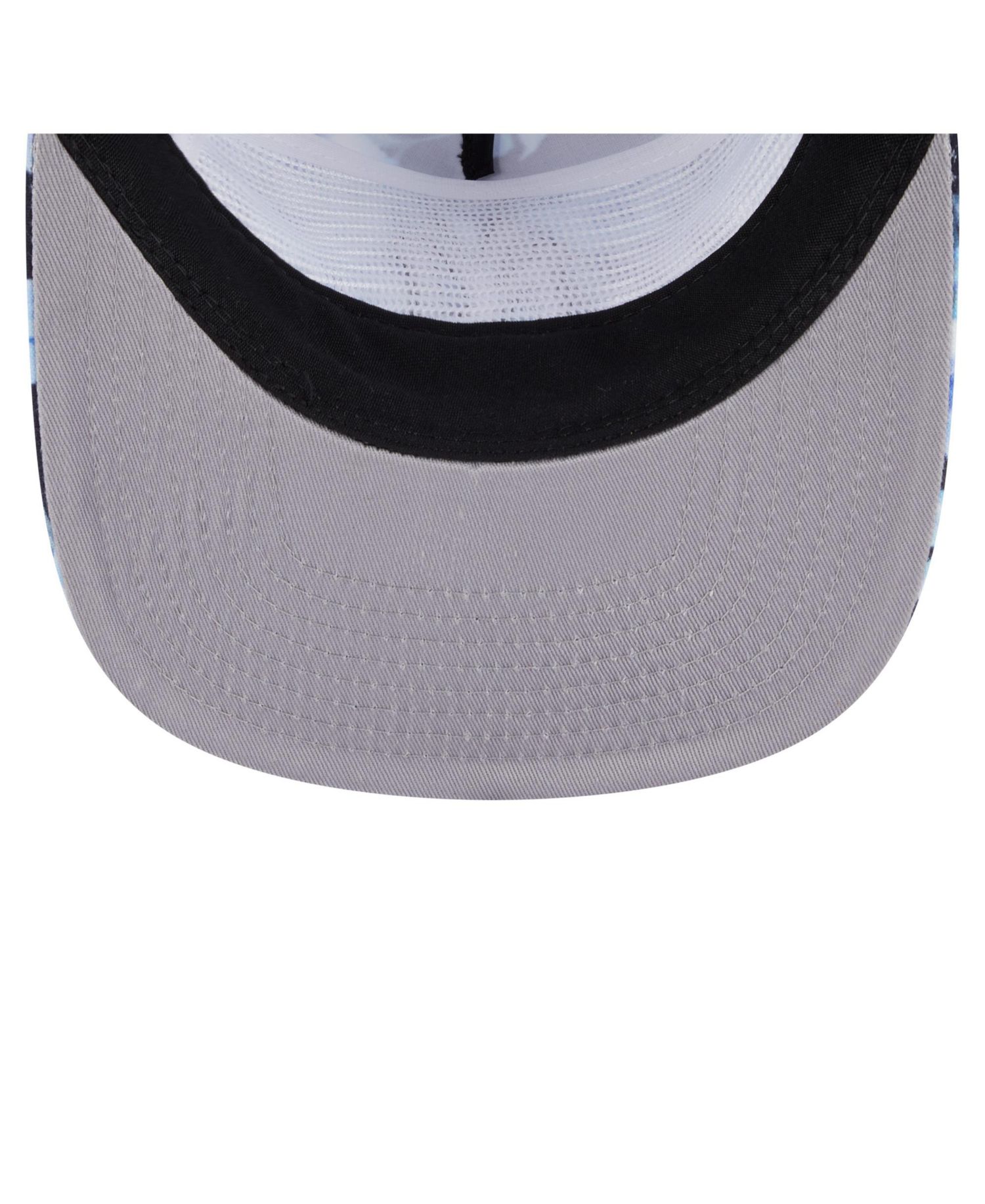 Men's Navy New York Yankees Adventure Pattern Golfer Trucker Snapback Hat