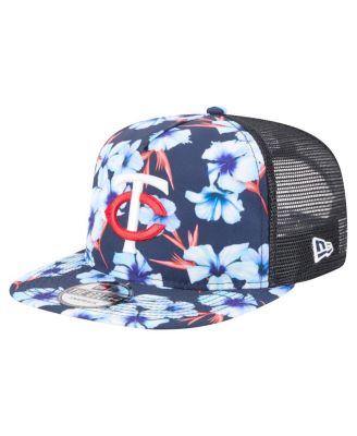 New Era - Men's Navy Minnesota Twins Adventure Pattern Golfer Trucker Snapback Hat